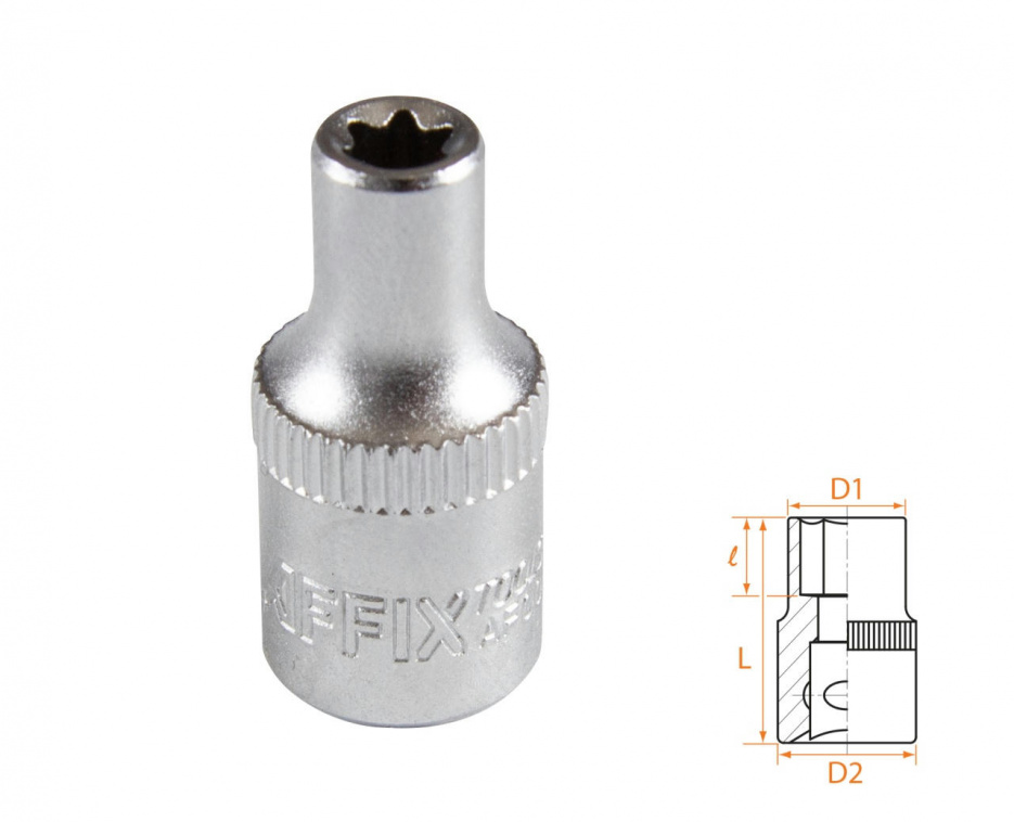 Головка торцевая TORX Е-стандарт 1/4", E5 AFFIX AF00023005